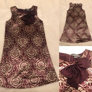 ATUN Burgundy and gold velvet dress.